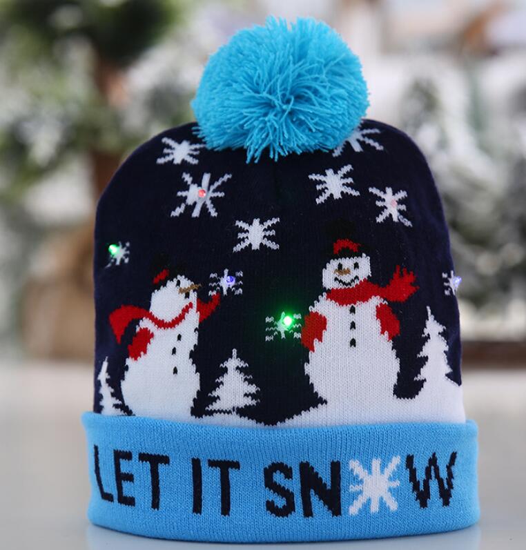 Led Light Cotton Christmas Hat