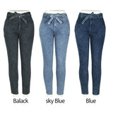 Street wear Bandage Denim  Jeans