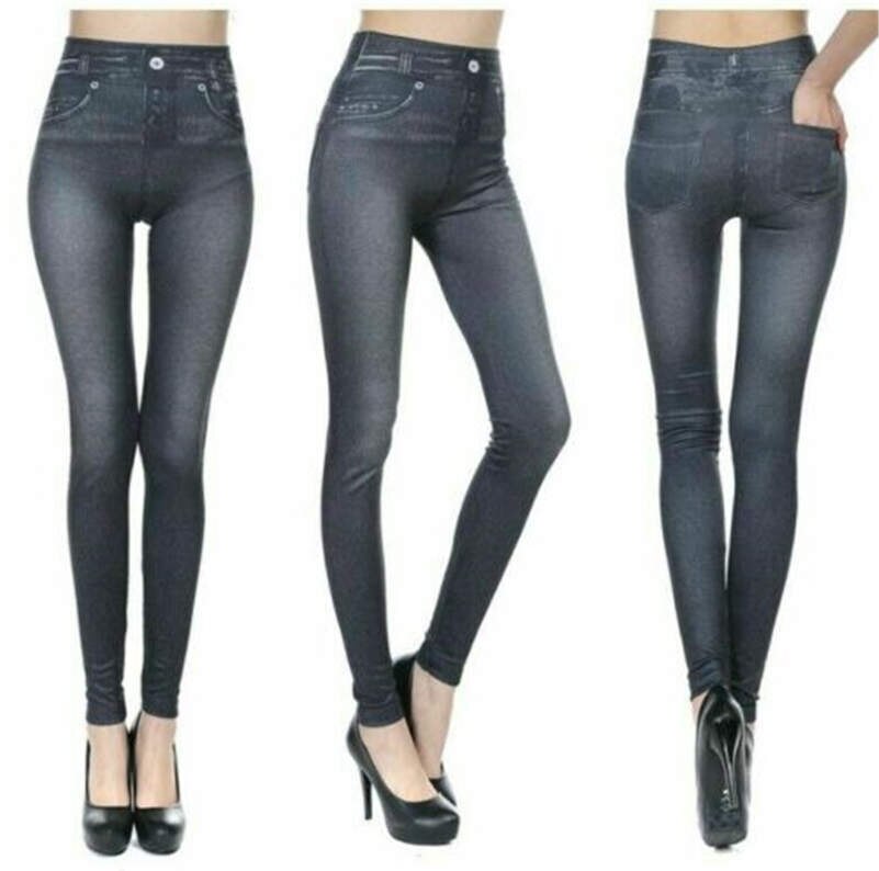 Explosion models imitation denim women's leggings