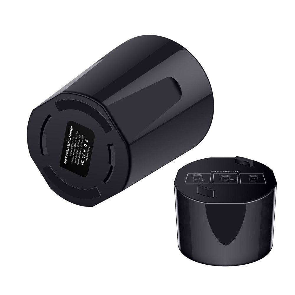 10W Car Wireless Charger Cup with USB