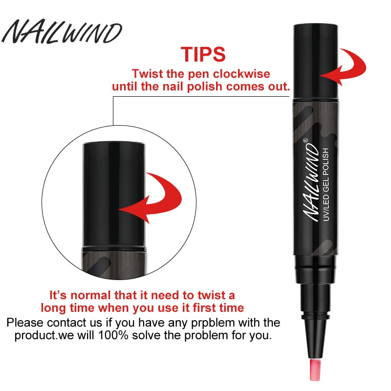60 Colors Soak Off Enamel Nail Glue Pen