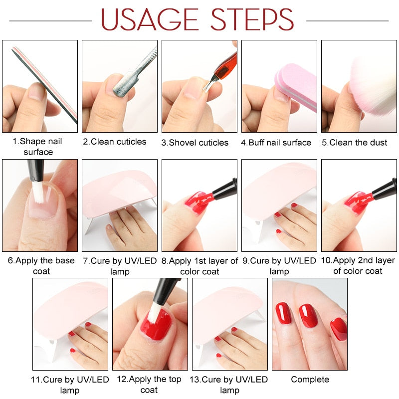 60 Colors Soak Off Enamel Nail Glue Pen