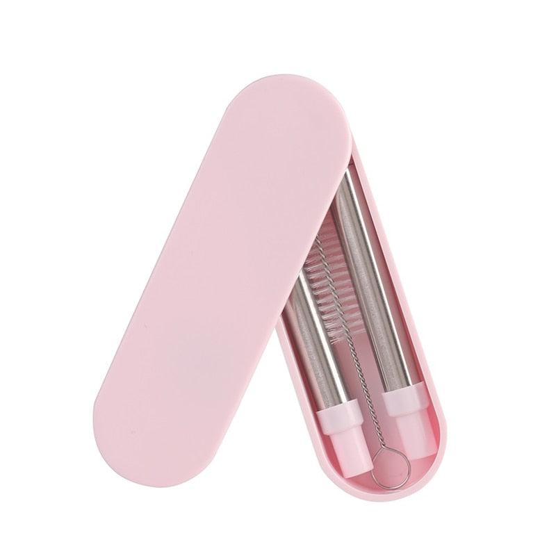 Portable Storage Box Reusable Straws