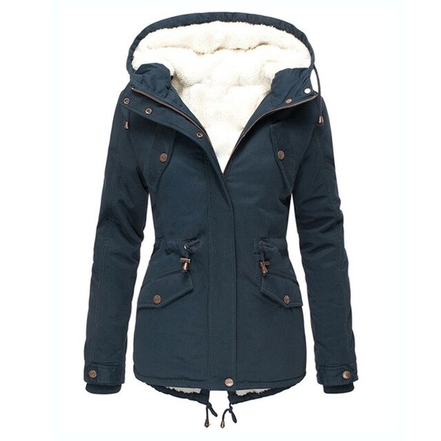 Women Winter Pocket Overcoat