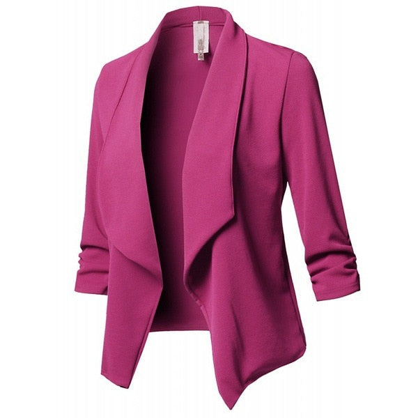 Women Long Sleeve Black Blazers