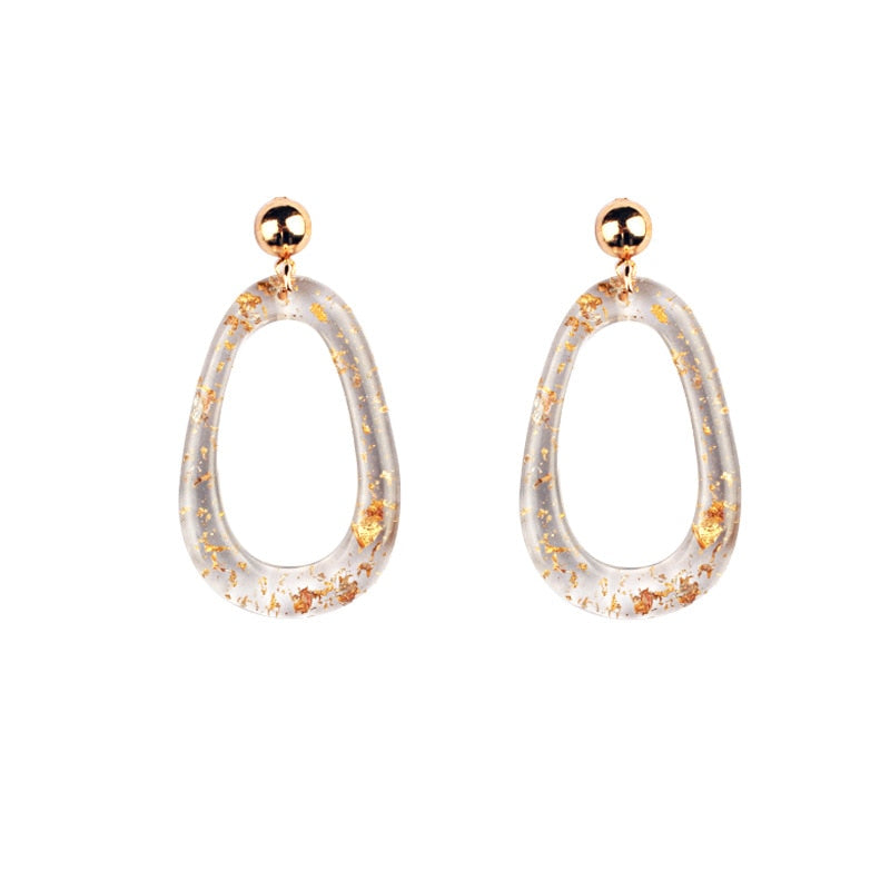 Retro Transparent  Cold Acrylic Earrings