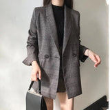 Women's Check Long Sleeve Cotton Jacket