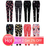 Women New Year Print Legging Ladies Pants
