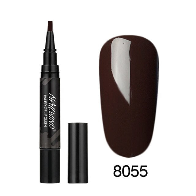60 Colors Soak Off Enamel Nail Glue Pen