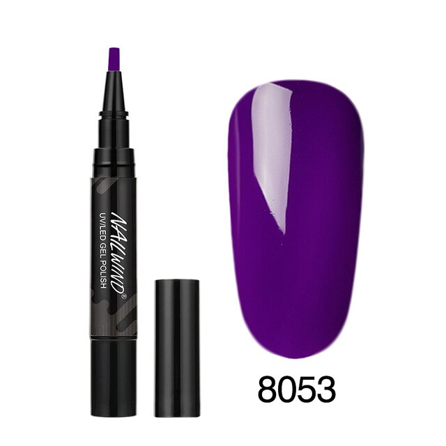60 Colors Soak Off Enamel Nail Glue Pen