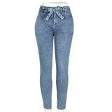 Street wear Bandage Denim  Jeans