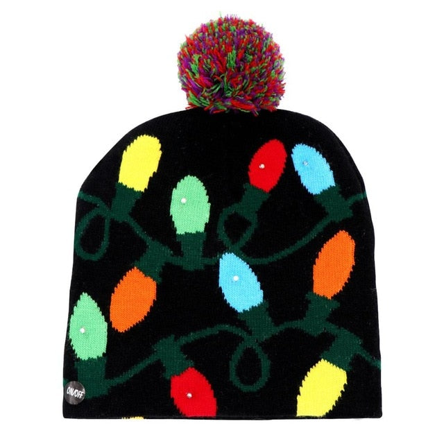 Led Light Cotton Christmas Hat