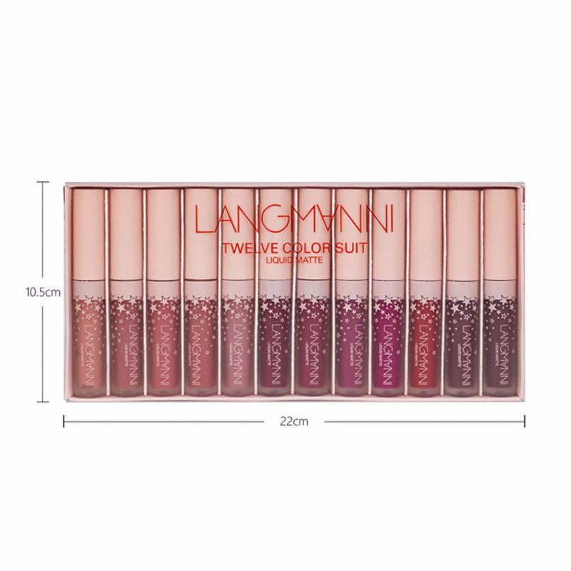 12PCS Waterproof Lipstick