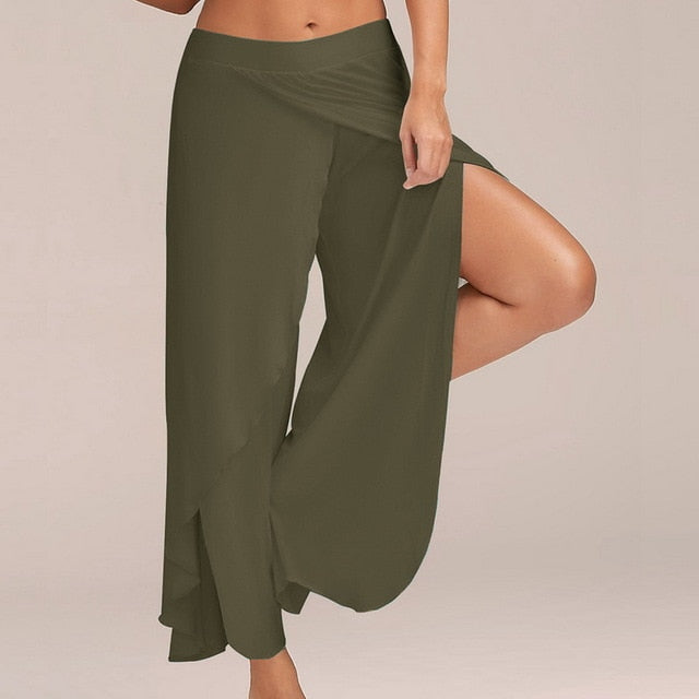 Split Casual Loose Wide Leg Pants