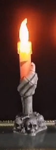 Halloween Ghost Hand Night Candle Light