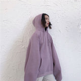 Thicker Plus Velvet Warm Soft Letter Printed Sweatshirts