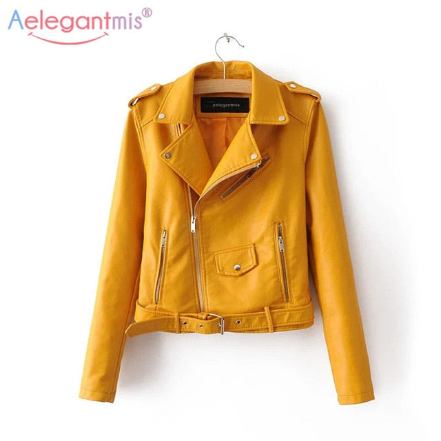Faux Soft Leather Jacket Women