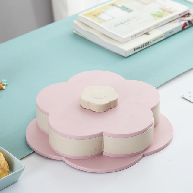 Petal-Shape Rotating Snack Box