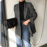 Women's Check Long Sleeve Cotton Jacket