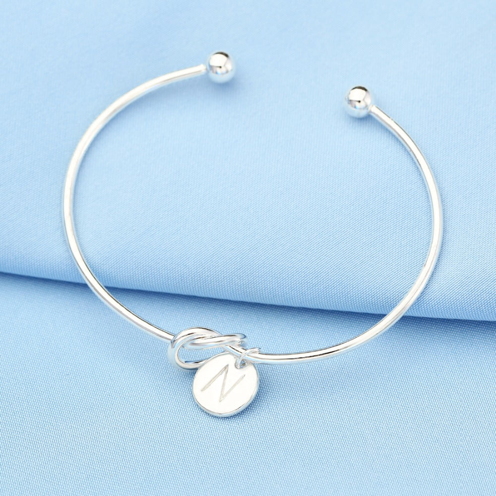 26 letter gold silver color heart bracelet