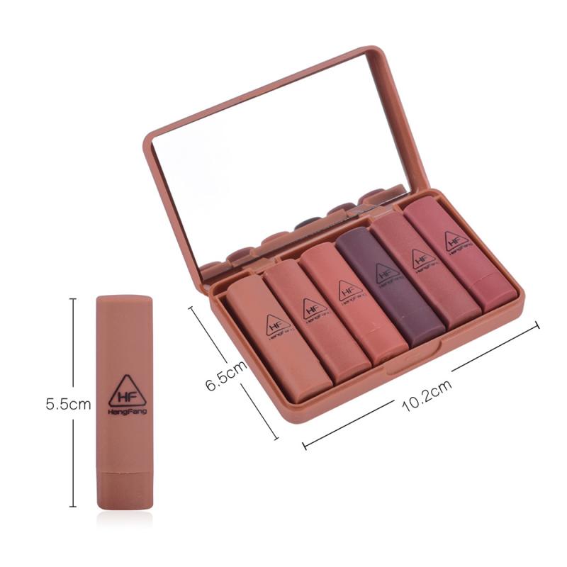 6Pcs/set Pumpkin Color Lipstick Set