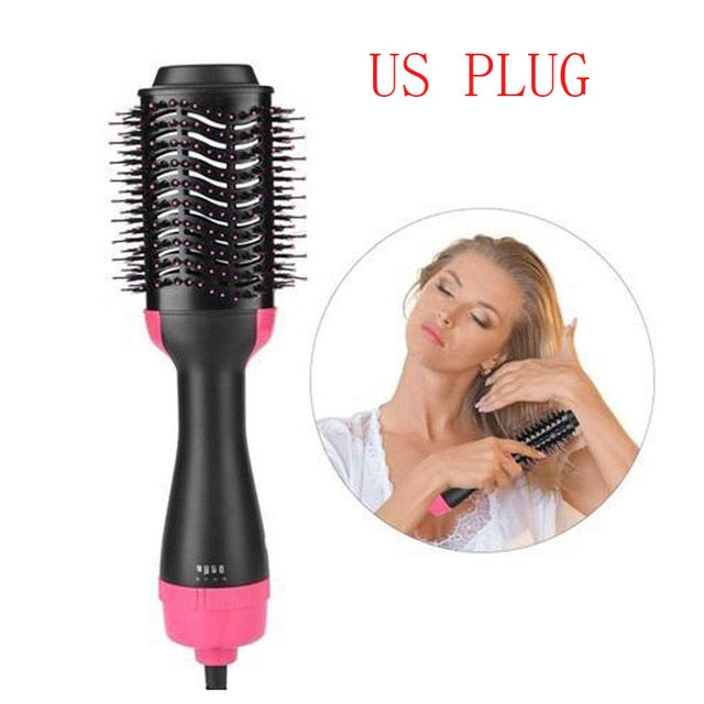 2 in 1  Volumizer Rotating Hot Hair Brush