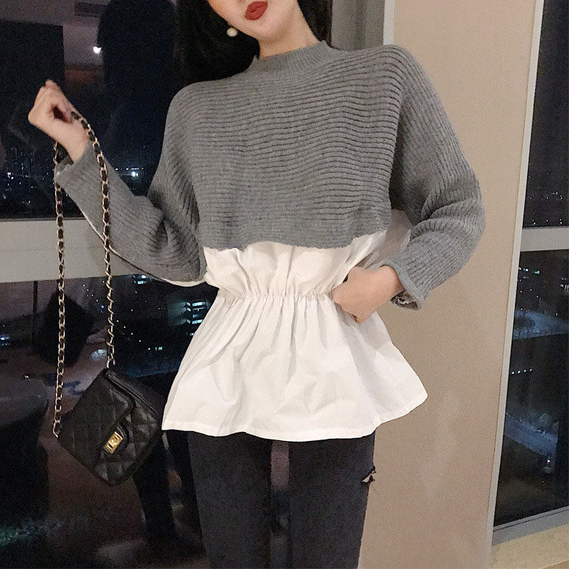 Womens Patchwork Sweater