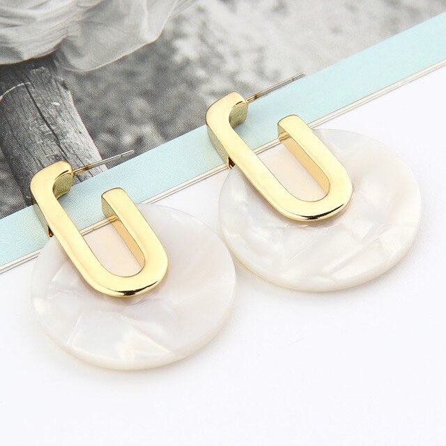 Acrylic Geometric Drop Earrings