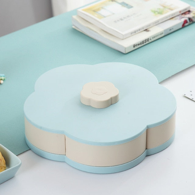 Petal-Shape Rotating Snack Box