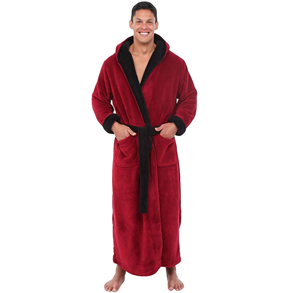 Men's Lengthened Bath Robe Home Clothes