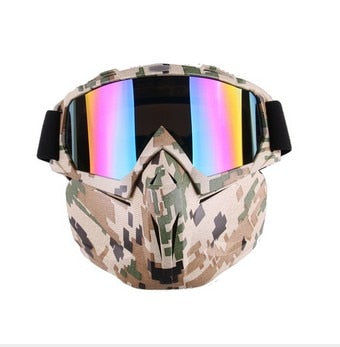 Winter Windproof Skiing Glasses  with Face Mask