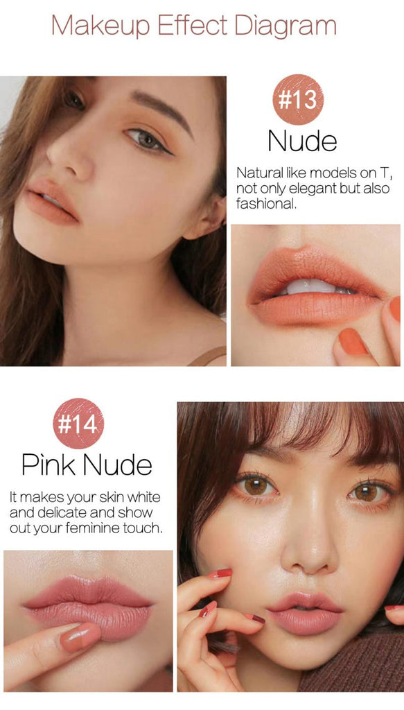 6Pcs/set Pumpkin Color Lipstick Set