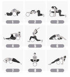 Wood Yoga Wheel Pilates with Buddha Lotus