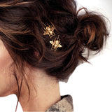 2PCS Style Girl Exquisite Gold Bee Hairpin