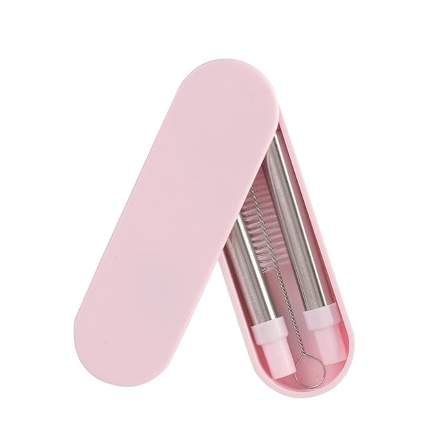 Portable Storage Box Reusable Straws