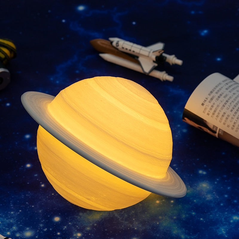 Rechargeable 3D Print Saturn Lamp