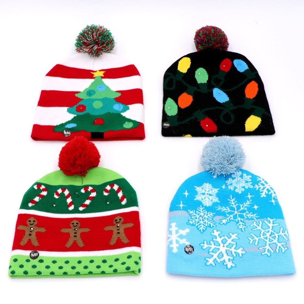 Led Light Cotton Christmas Hat