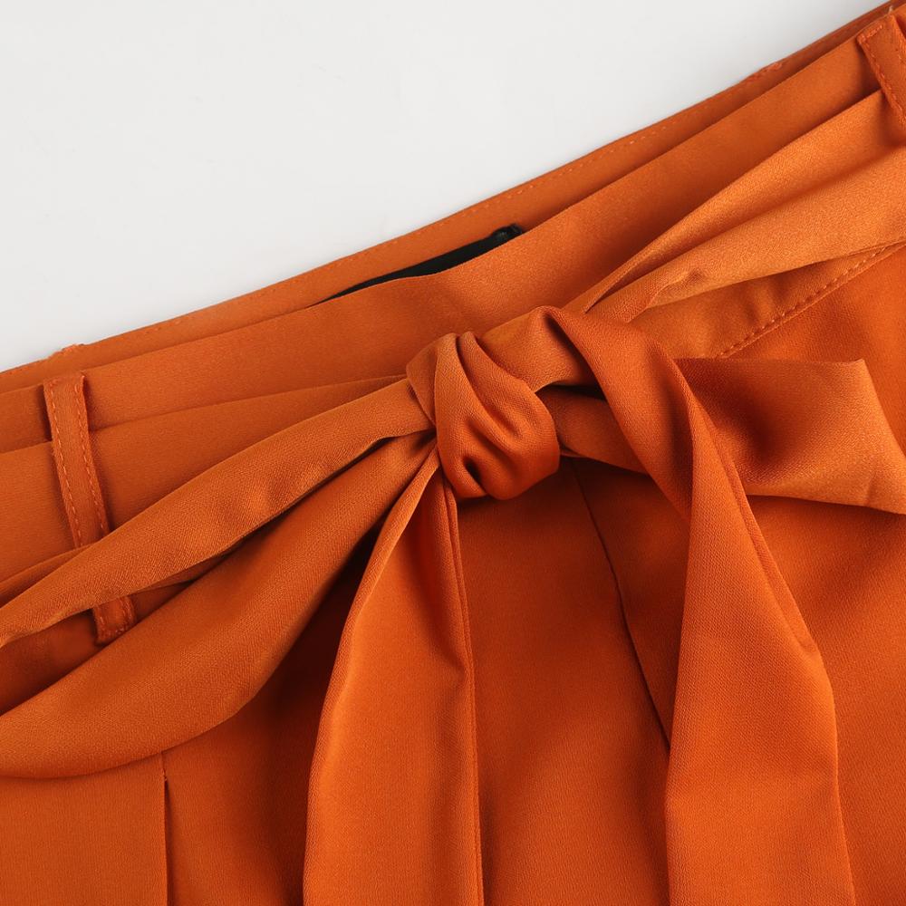 High Waist Drawstring Front Trousers