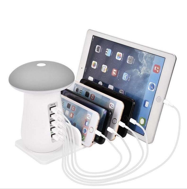 Multi Port Quick charger 3.0 Mushroom Lamp