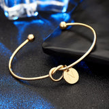 26 letter gold silver color heart bracelet