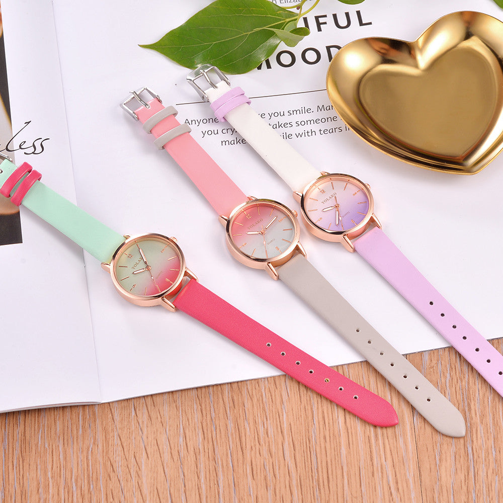Brand Leather Quartz Women's Watch