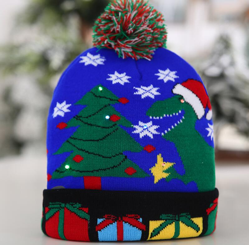Led Light Cotton Christmas Hat
