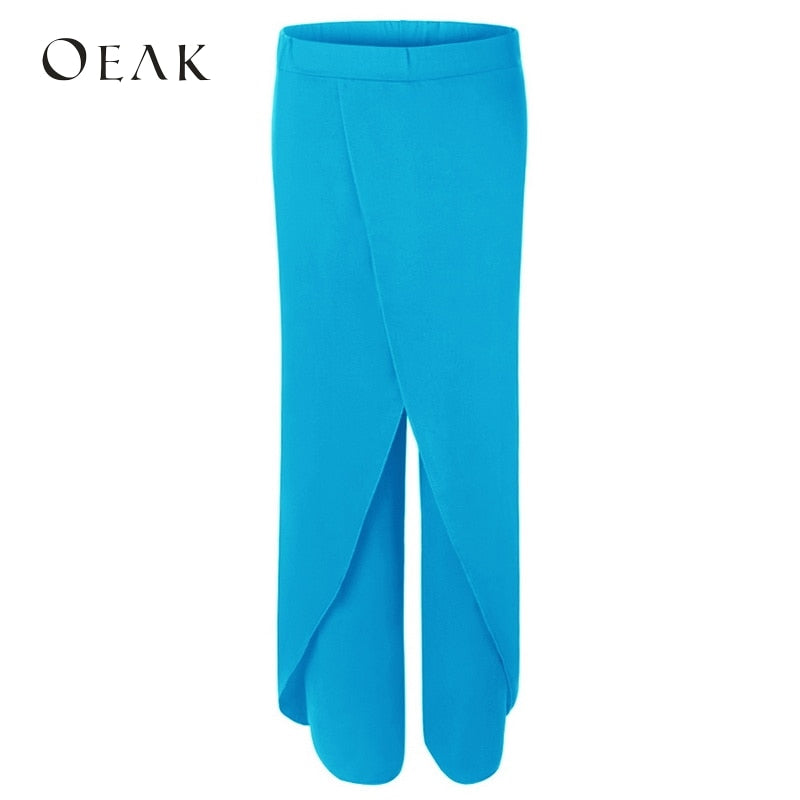 Split Casual Loose Wide Leg Pants