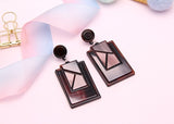 Geometric Acrylic Big Drop Earrings