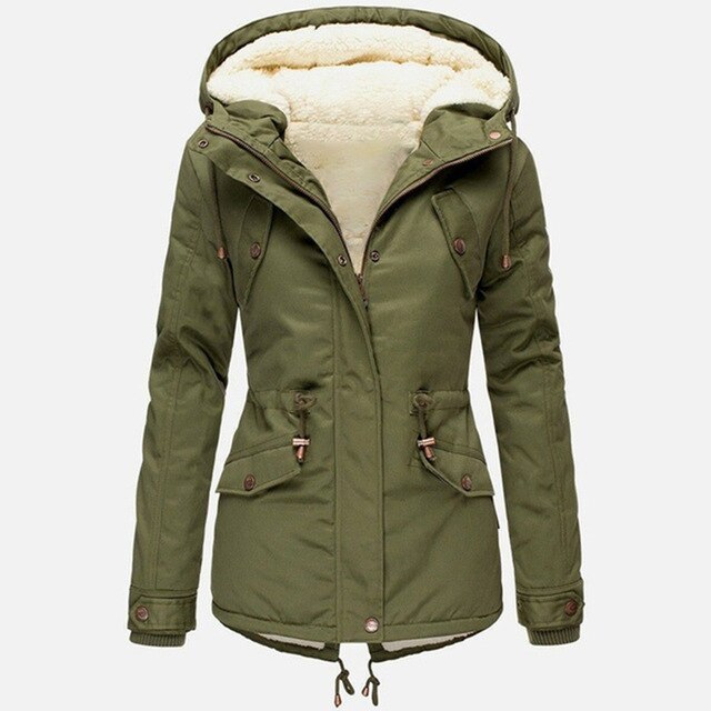 Women Winter Pocket Overcoat