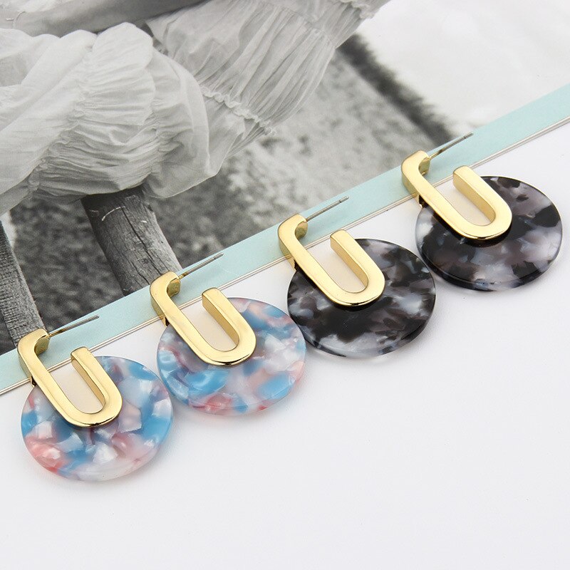 Acrylic Geometric Drop Earrings