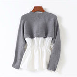 Womens Patchwork Sweater