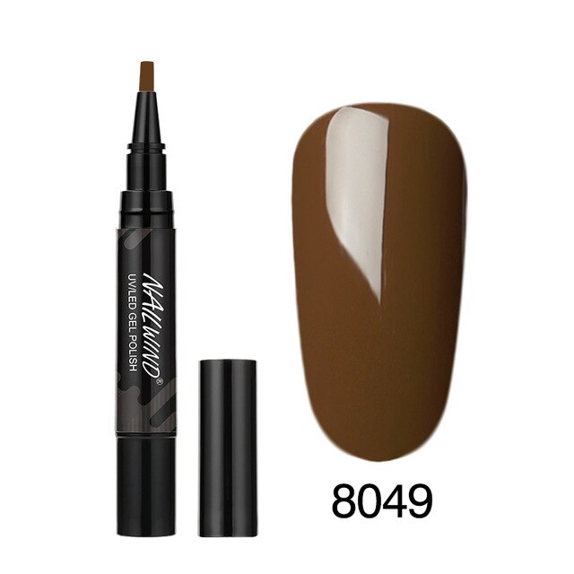 60 Colors Soak Off Enamel Nail Glue Pen