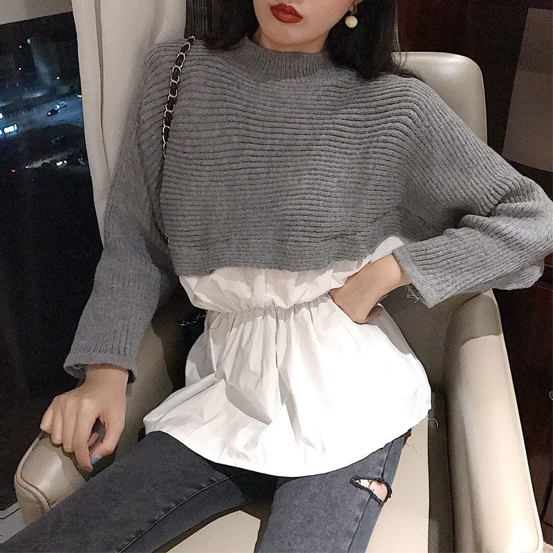 Womens Patchwork Sweater