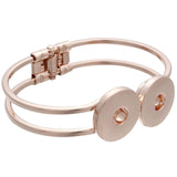 Adjustable Metal Snap Bracelet Bangle Silver Bracelet